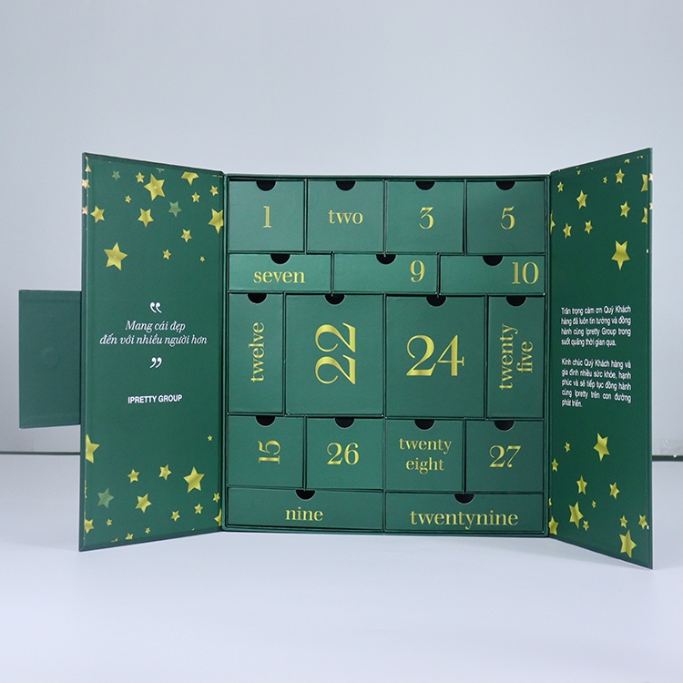 Green Advent Calendar Box