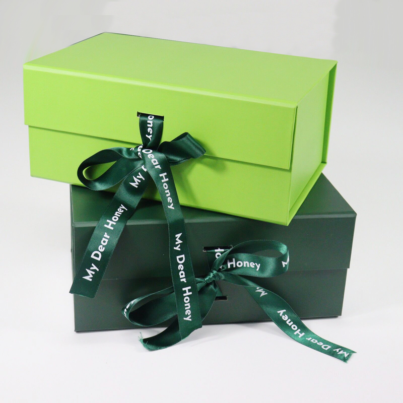 Folding Gift Box with Ribbon